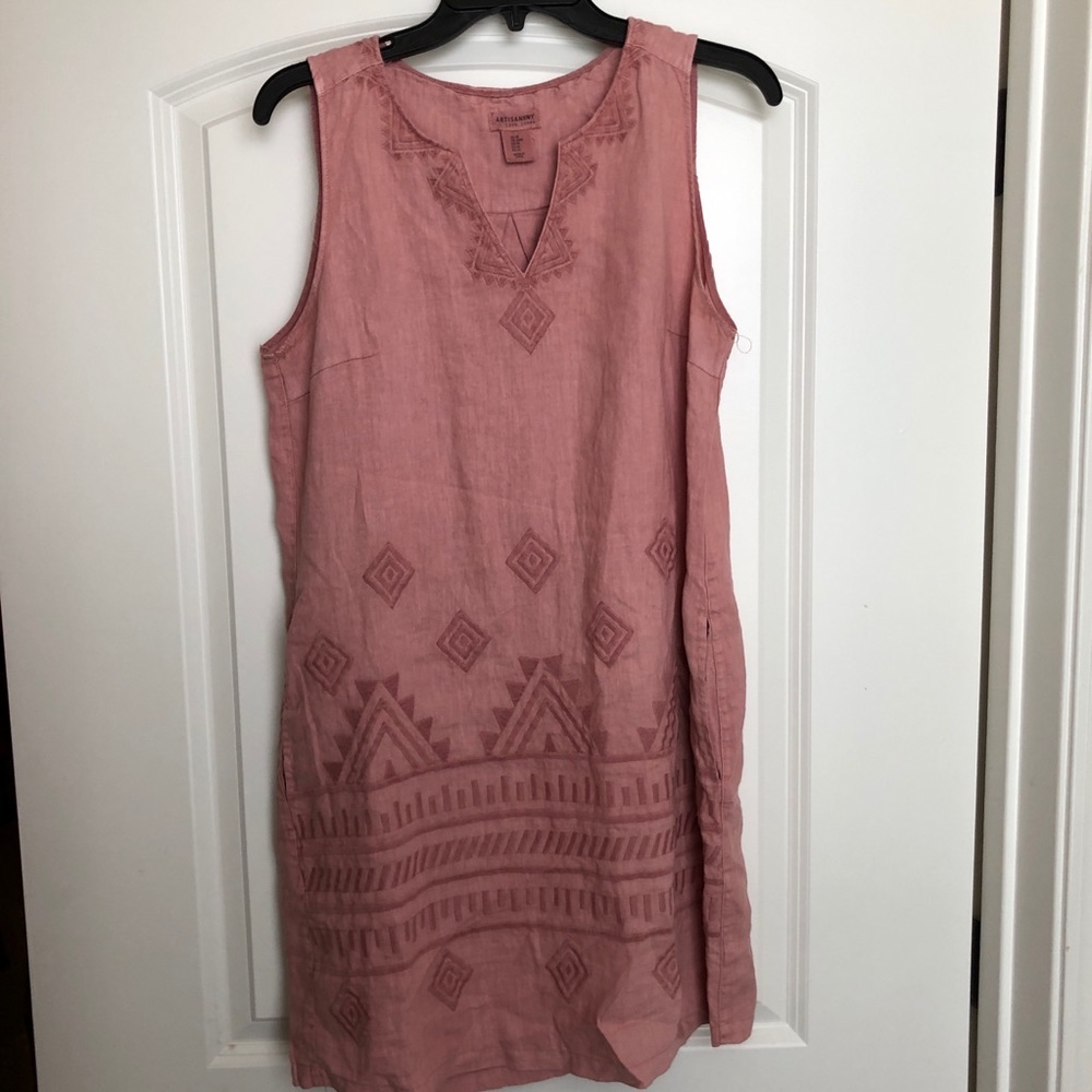 💕Linen Artisan Dress